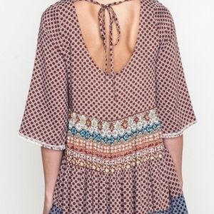 Ungee boho printed sunset mini dress
